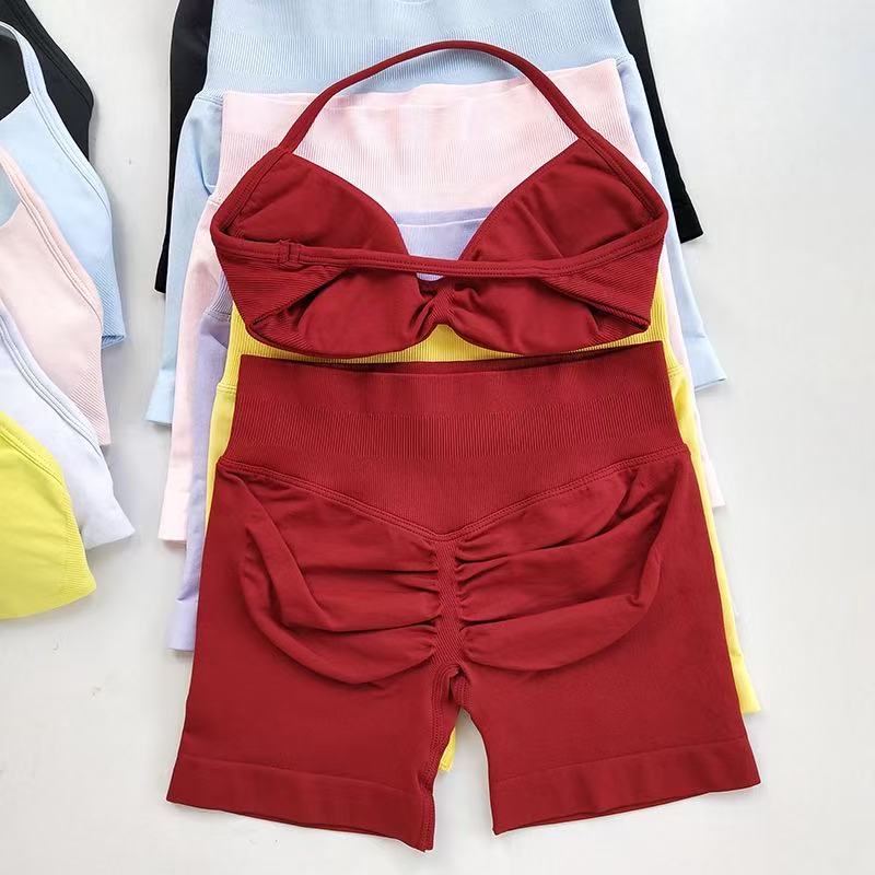Pilates Yoga Wear - 히스텔로 스포츠 세트 여성용 스트랩 짐