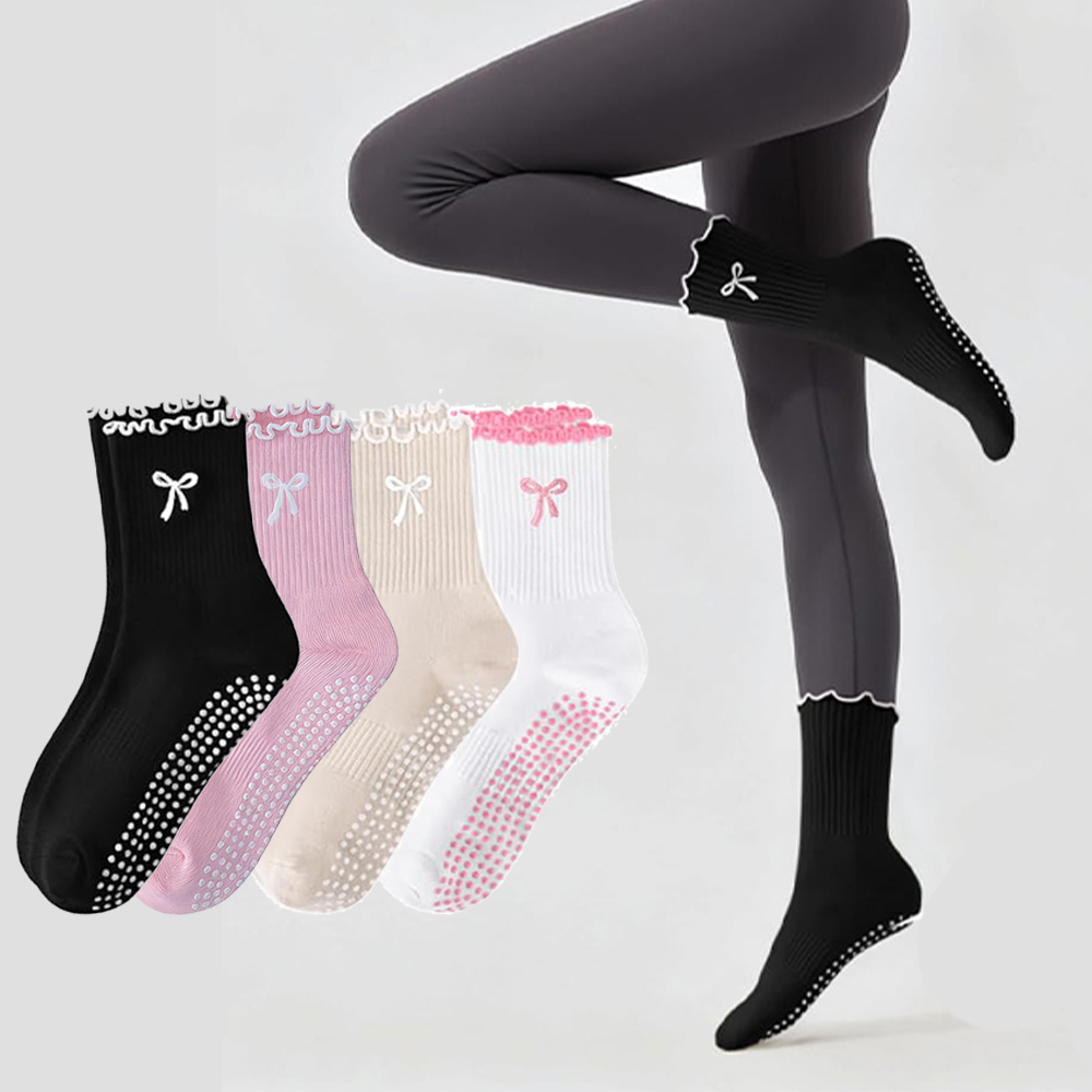 Pilates Yoga Hose - 3 쌍의 미끄럼 방지 그립 필라테스