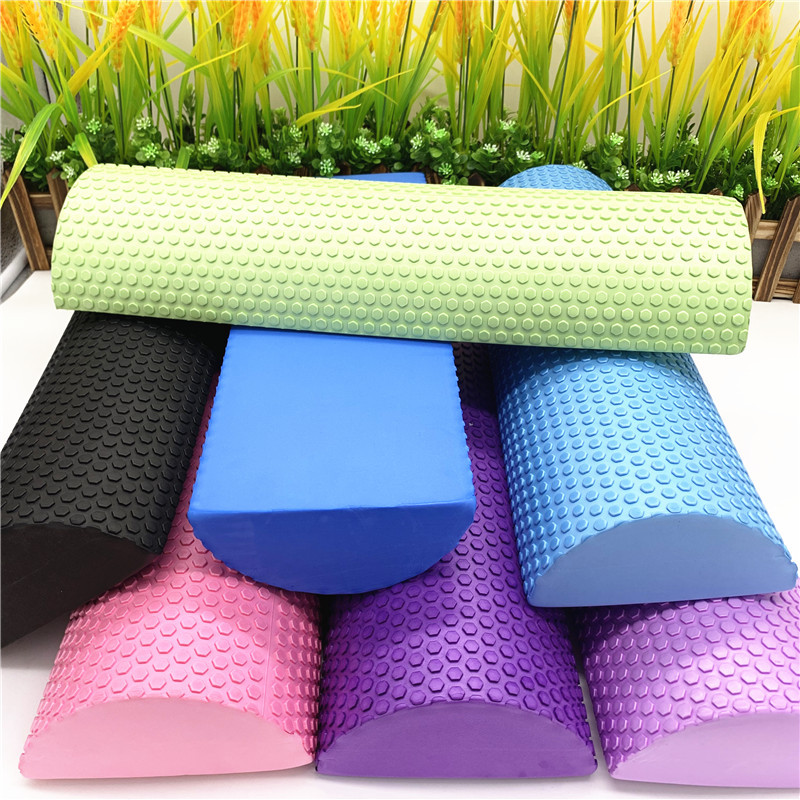 Pilates Yoga Block - 30/45cm 하프 라운드 EVA 마사지 폼