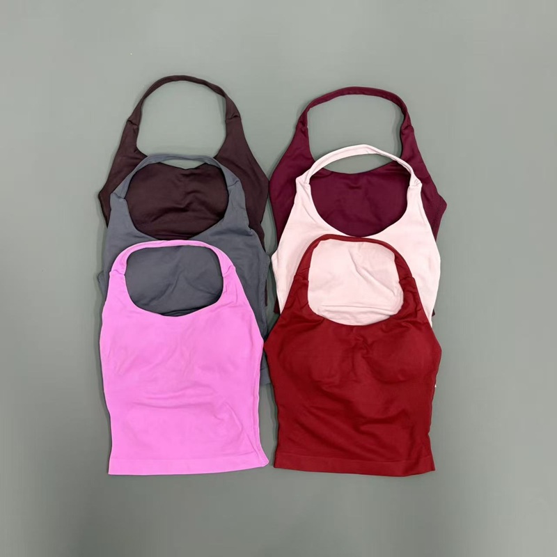 Pilates Yoga Wear - 여성용 짐 탱크탑 오픈백 스포츠 롱라인