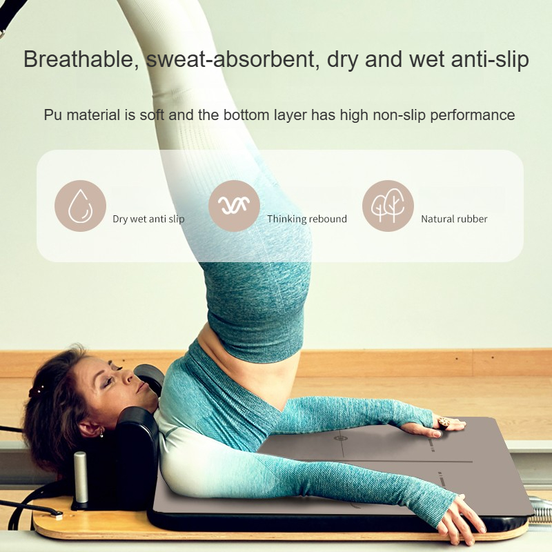 필라테스 리포머 매트 논슬립 요가 보호 매트 땀 흡수  - Pilates Yoga Logo 리뷰 및 가격