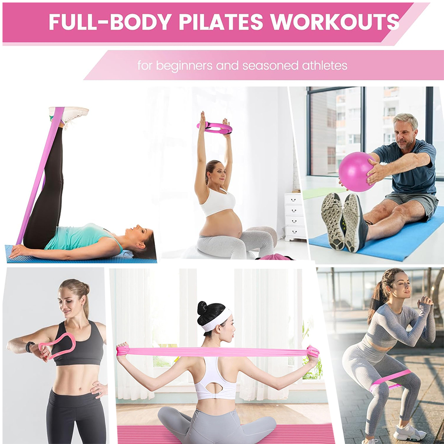 맞춤형 로고 여성용 필라테스 필수품 5종 세트 홈 장비 - Pilates Yoga Logo 리뷰 및 가격