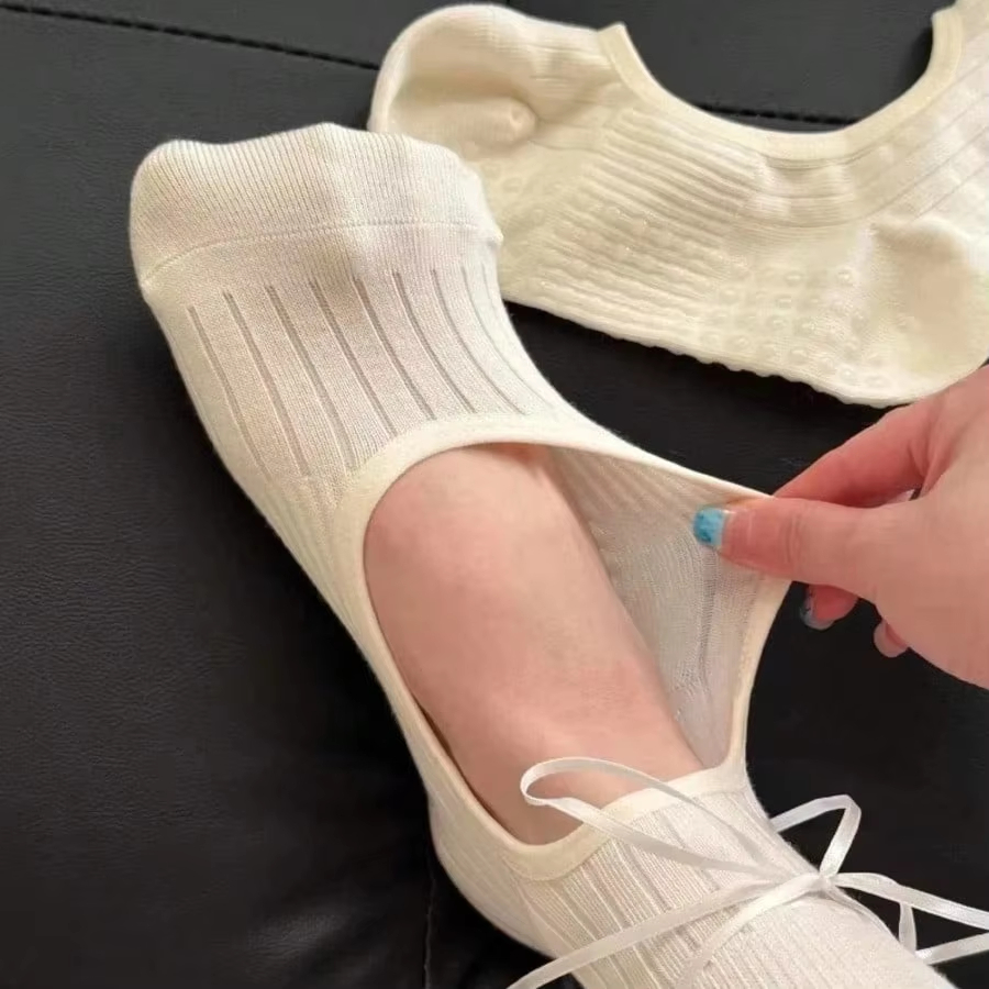 고무 밑창이 있는 새로운 면 요가 양말 통기성 땀 흡수 - Pilates Yoga Hose 리뷰 및 가격