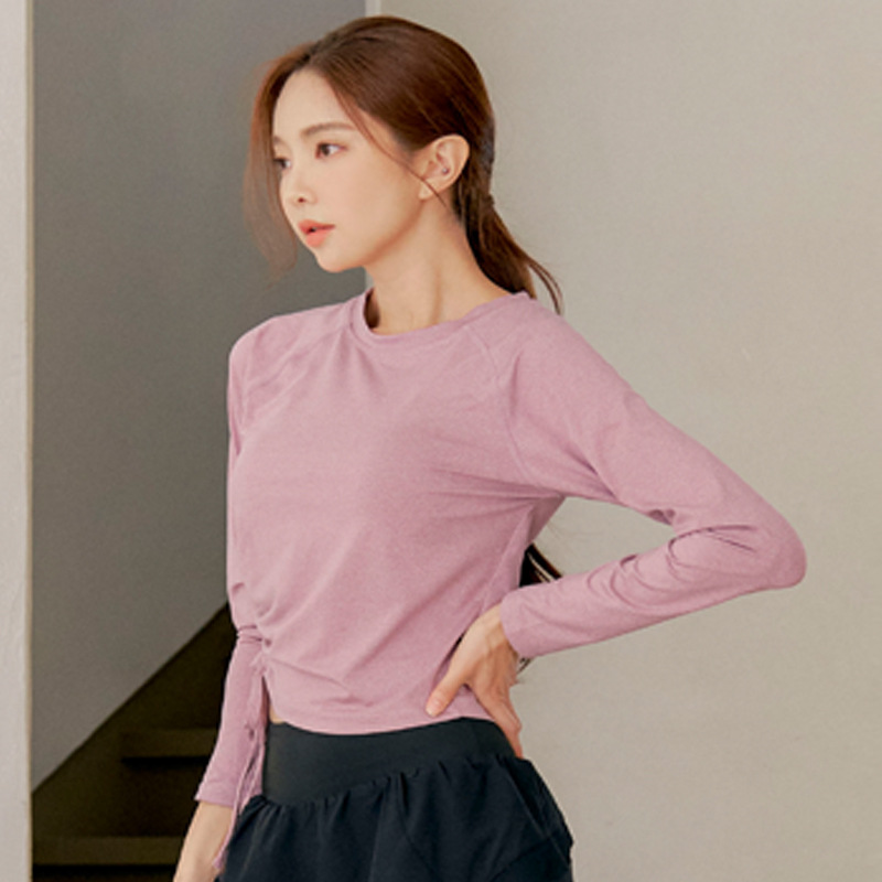 트렌디한 핑크 여성용 긴팔 짐탑, 러닝, 요가, 필라테 - Pilates Yoga Fit 리뷰 및 가격