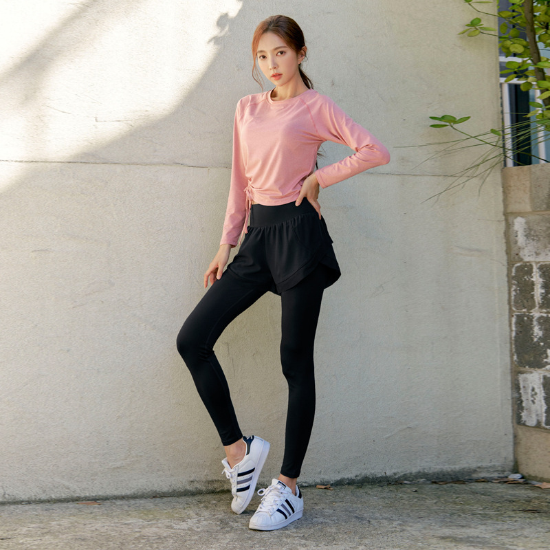 트렌디한 핑크 여성용 긴팔 짐탑, 러닝, 요가, 필라테 - Pilates Yoga Fit 리뷰 및 가격