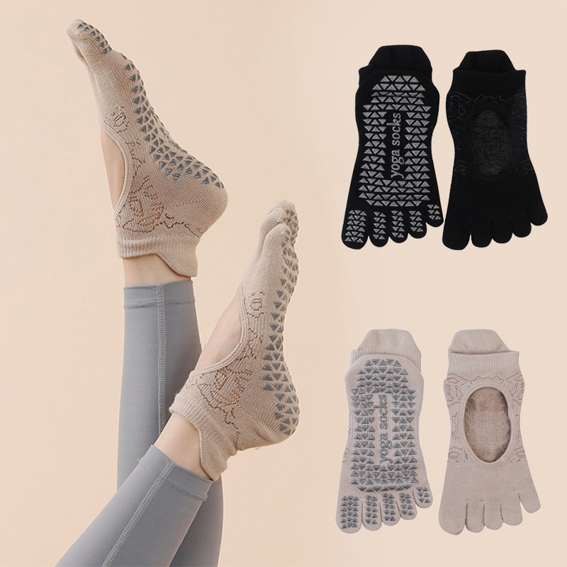 여성용 요가 발가락 양말, 고품질 미끄럼 방지, 다섯  - Pilates Yoga Grip Socks 리뷰 및 가격