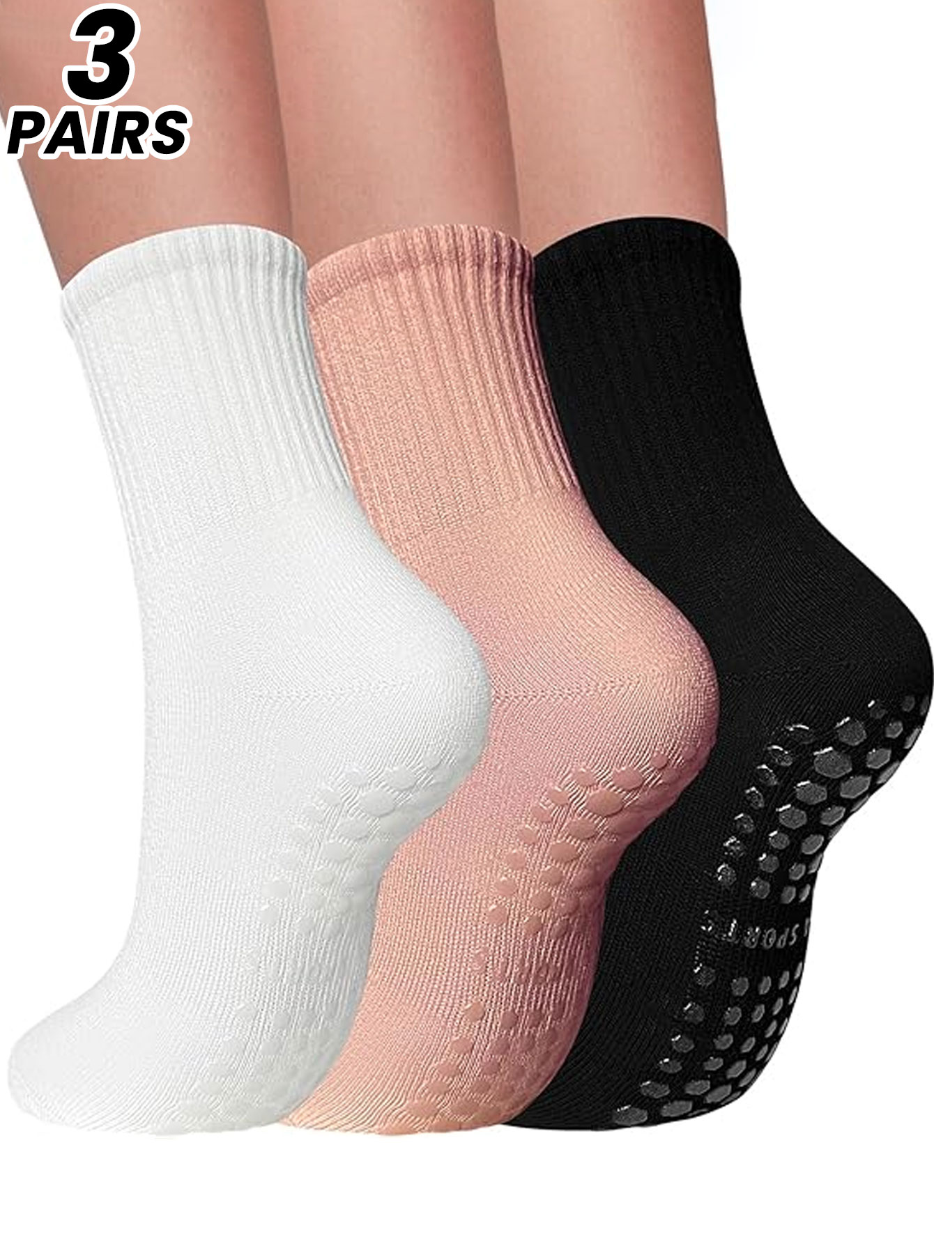 여성용 전문 요가 양말 3켤레, 실내 성인 스포츠용 미 - Pilates Yoga Grip Socks 리뷰 및 가격